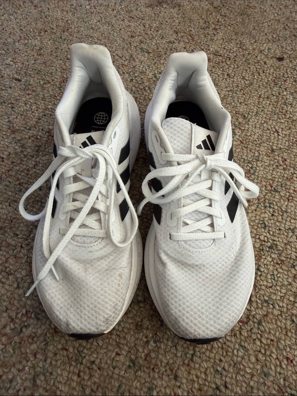 adidas Women's White and Black Athletic Running Shoes